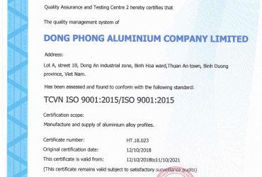 GIẤY CHỨNG NHẬN ISO 9001-2015