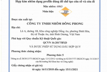  GIẤY CHỨNG NHẬN HỢP CHUẨN - HỢP QUY